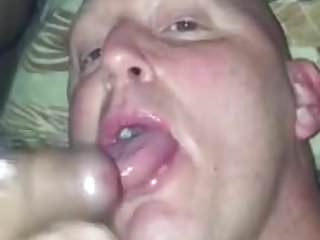 White boi gets fed by latina cum gusher