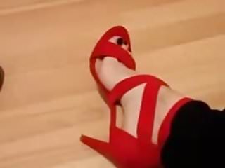 Greek Seductress Lillith trying red heels!