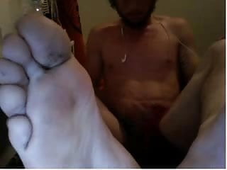 Straight guys feet on webcam #79
