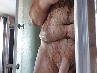 Washing my cock after pissing myself 