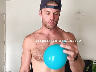 Balloon Fetish - Andrew Blowing Balloons and 1 Floatie