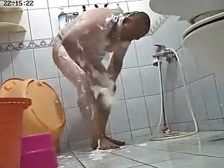 Step Dad taking a shower
