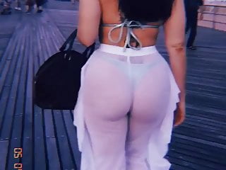 Sexy Goddess in white pants and thong