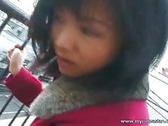 Hot Asian outdoor blowjob here