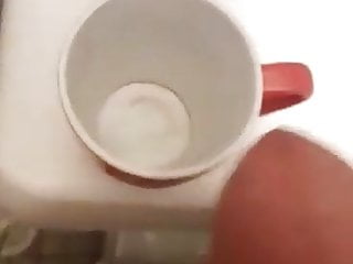 Cum in the mug of a friend girl