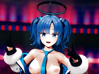 Yuka Queencard - SengokuMMD - Blue Hair Color Edit Smixix