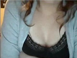 Playing with small tits om cam chat