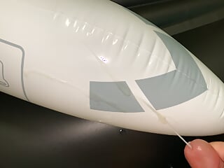 Small Penis Rubbing And Cumming On Inflatable Airplane