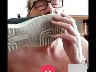 Older white slave licking shoe, Bangladesh 00359887506070 