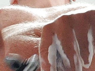 Master Ramon shaves and massages his hot cock