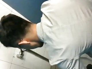 big asian dick jo & bj at glory hole in toilet (26'')