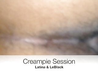 Latina gets creampie by bbc...