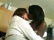 Amateur lesbian couple kiss in cam