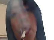  Dom Brunette Blowing Smoke