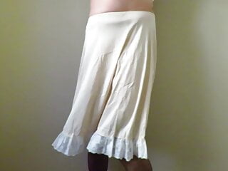 Petticoat, panties and girdle pleasure...
