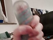 Jerking off and cumming with spinner toy