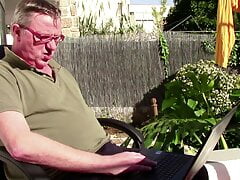 MILF Catches Gardener Jerking Off watching Porn