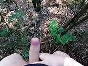 Huge Moaning Forest Cumshot outside