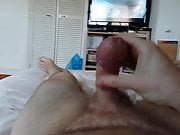 Cumming while watching a porn
