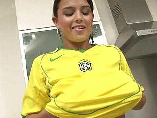 Sporty, Female Masturbation, Girl Tit, Kitchen