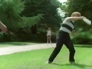 Vintage, German, Frisbee, Threesome