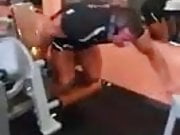 Bulgarian bodybuilder Keorgi Kiriakov training in gym