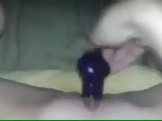 gushing with purple toy