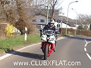  CLUBXFLAT-  biker babe towed after breakdown