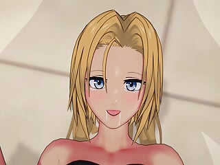 Blue Mary – Mouth full of cum – KOF 3D Hentai