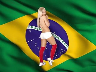 Babe, World, Striptease, Cup, Football, World Cup, 2014, Strip, Blonde, Softcore