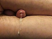 Tiny dick leg squeeze masturbation