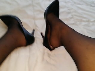  In Stocking And Well Worn Heels...