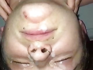 Caroline Taking A Load On Her Face...