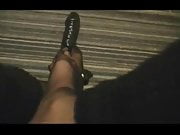 Footplay with Dildo