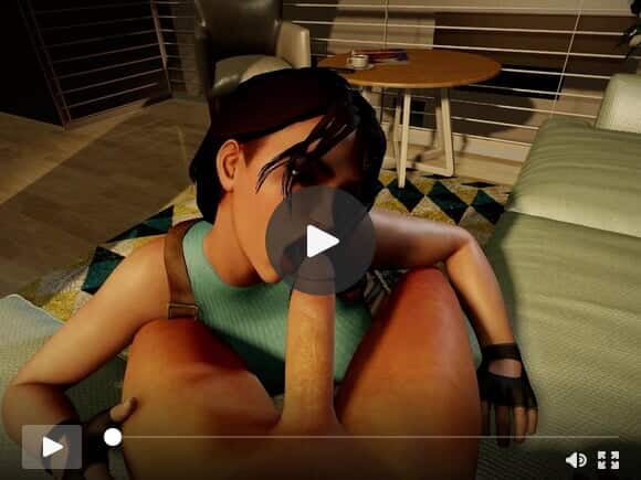Classic Lara Sucks Dick in POV - Tomb Raider Parody