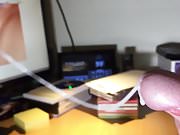 Cumshot im Office in Slow Motion