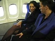 Stewardess fucks photographer on plane
