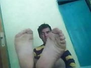 Straight guys feet on webcam #224