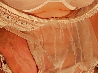 Crossdresser in silky white lingerie (Thlin1010707inter)