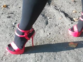 Heels, European, Walking, Red Heels