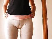 Big Cameltoe Teen In Yoga Pants, Stretching and Working Out!
