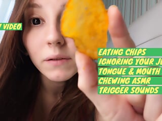 Hungry head, chips eater ASMR