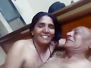Indian old aunty having sex with her husband 
