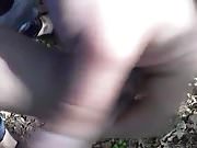 Quick handjob in forest