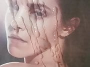 Coating Emma Watson's face and back