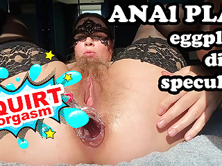 Gaping, Eggplant Masturbation, Russian, Anal Orgasm
