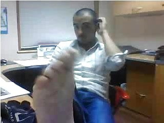 Straight Guys Feet On Webcam #413