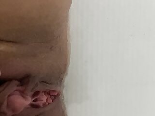 Ftm solo masturbates bathroom pov...