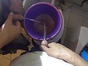 Pissing in a bucket together with my best friend