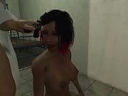 Ebony SM slut spanked and give blowjob - VR Porn Game